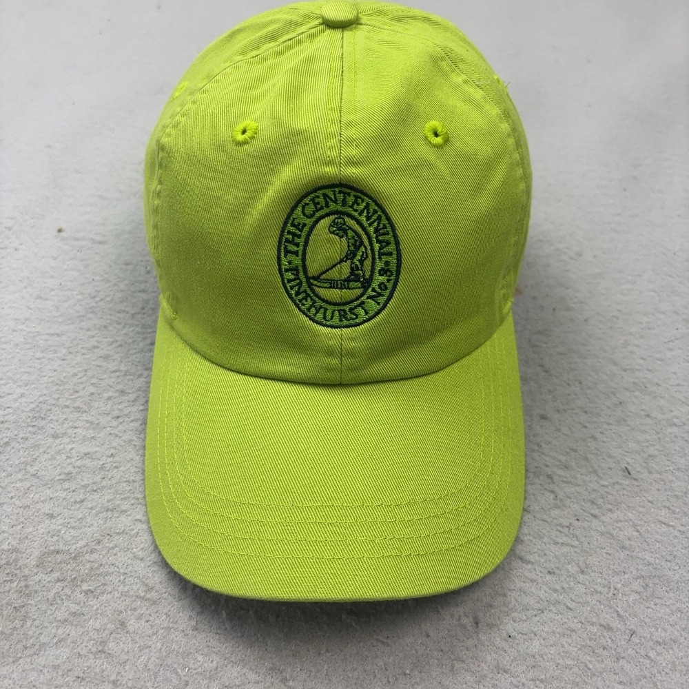 Pinehurst Hat Cap Strap Back One Size Green Neon Centennial Golf Mens